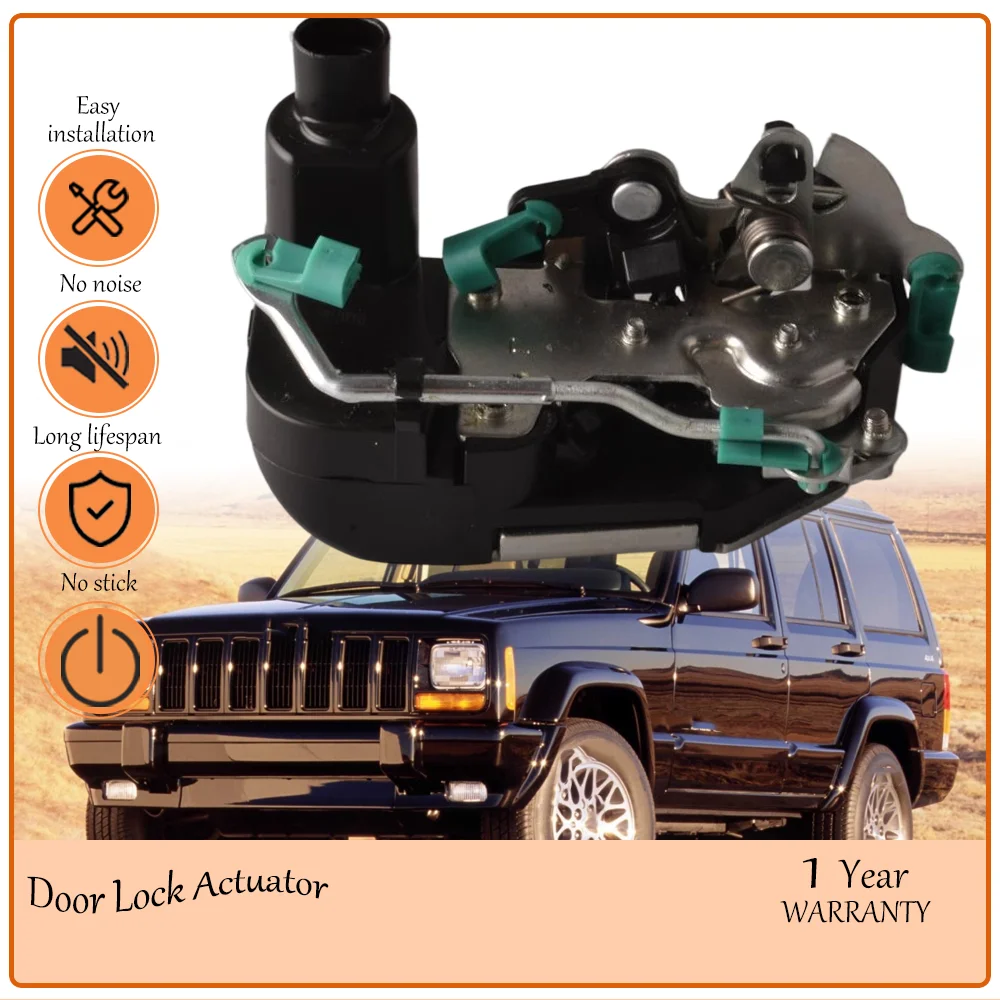 Dust-proof Lock Assembly, applies Jeep Cherokee 97-01, Reliable Rear Left Driver Side Actuator with matched oem 55235203AC