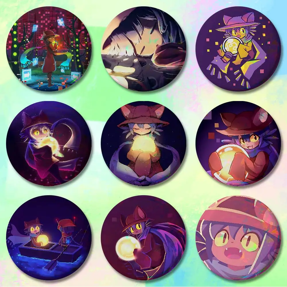 

N-Nikos Game O-Oneshot Badges 25 32 44 58 75 mm Round Cosplay Pin Bag Decor Fans Collect Friends Gifts Brooch Souvenir