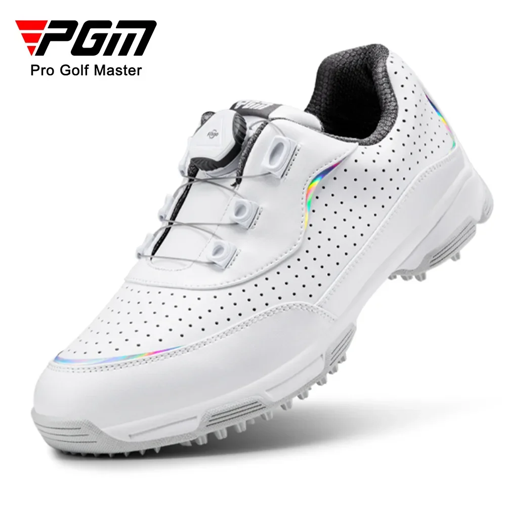 

PGM Women Golf Shoes Ladies Knob Strap Sports Shoes Patent Anti-skid Women's Light Weight Soft Breathable Sneakers XZ243