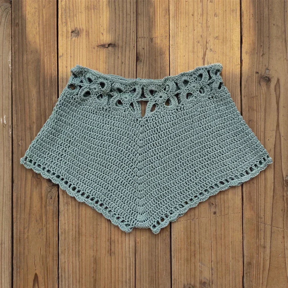 Short de bain au crochet décontracté pour femmes, bas de bikini sexy, maillots de bain de plage, pantalon de natation sans couture, short simple pour dames, solide, nouveau