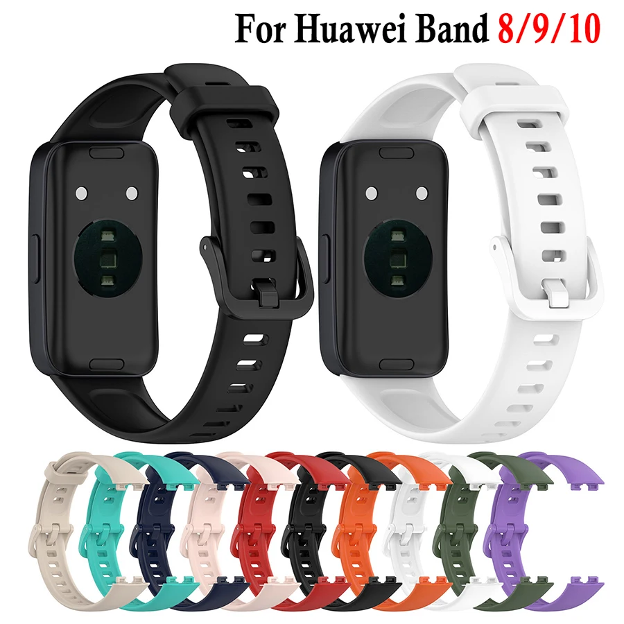 Strap For Huawei Band 8 9 10 Bracelet Accessories Smart Watch Replacement Watchband Silicone Bracelet Huawei Band 8 9 10 Correas