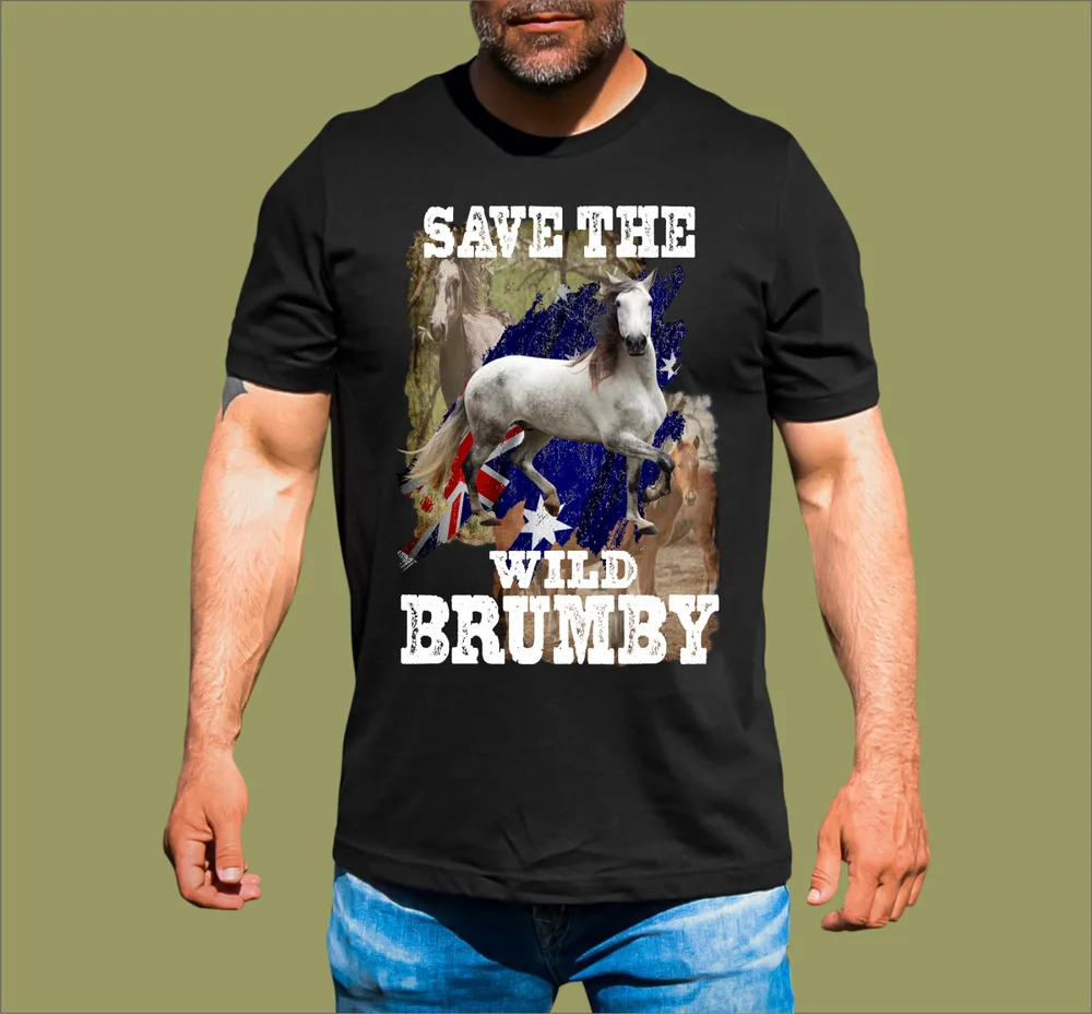 SAVE THE WILD BRUMBY T-SHIRT Anime Graphic T-shirts for Men Clothing Women Tees Y2K tops Unisex Summer Short SleeveUnisex T-shir