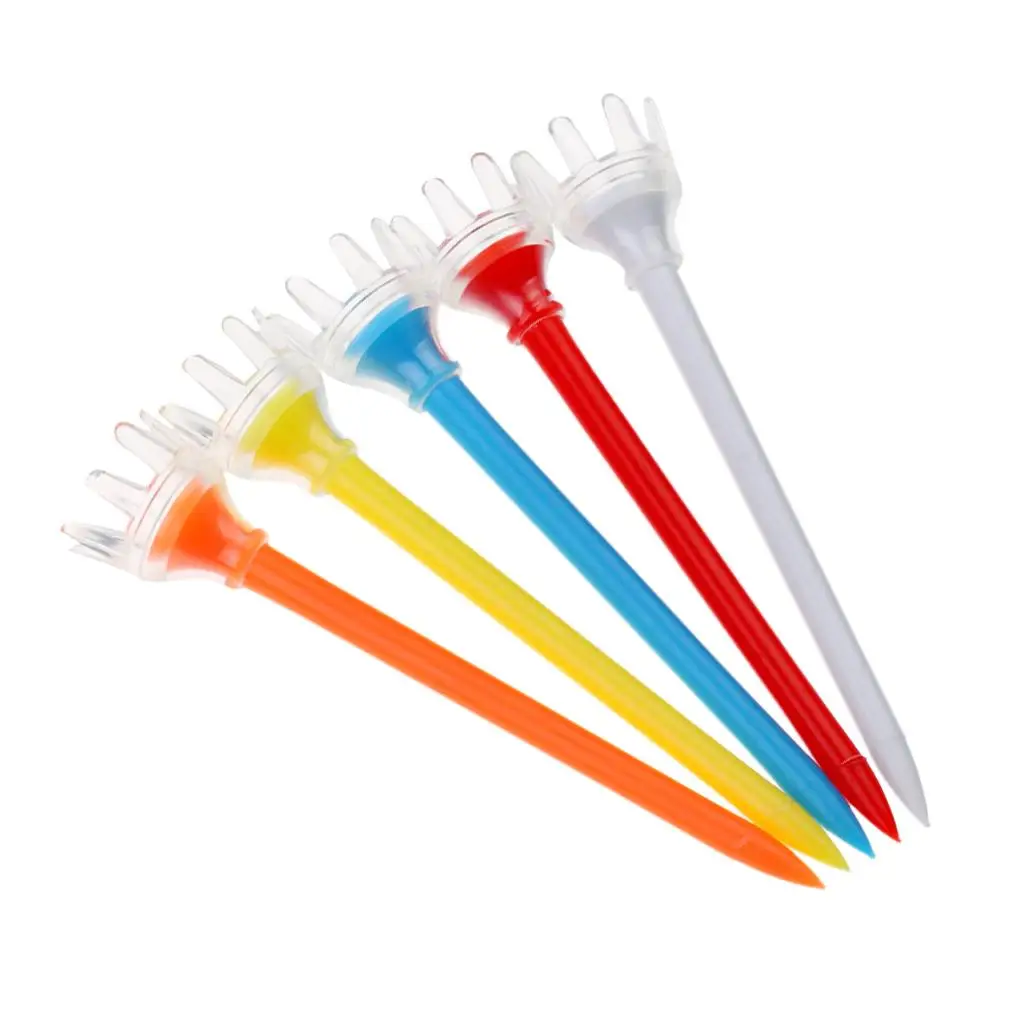 Pack Of 5 Plastic Claw Crown Golf Tees 90mm/3.5