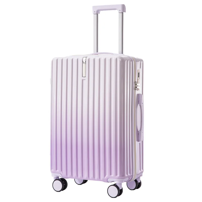 Petite valise de couleur dégradée fraîche pour femme, nouvelle boîte de voyage à roulettes de haute valeur esthétique de 20 pouces, boîte à mot de