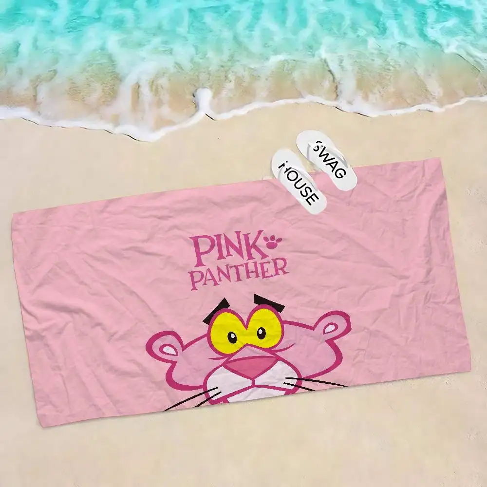 Classic Popular P-PantherS Cool P-Pink Microfiber Printed Beach Towel Climbing Yoga Beach Swimming Running Absorbent Soft Towel