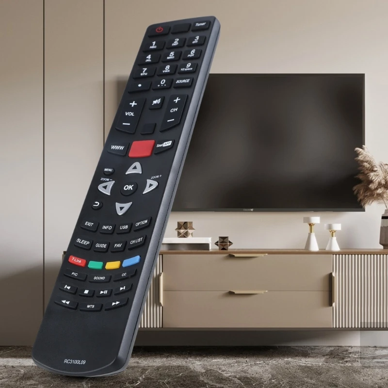 M17B Pengontrol Televisi Mudah Digunakan untuk Perangkat RC3100L09 Pengontrol Nirkabel, Remote Ergonomis dan Tahan Lama