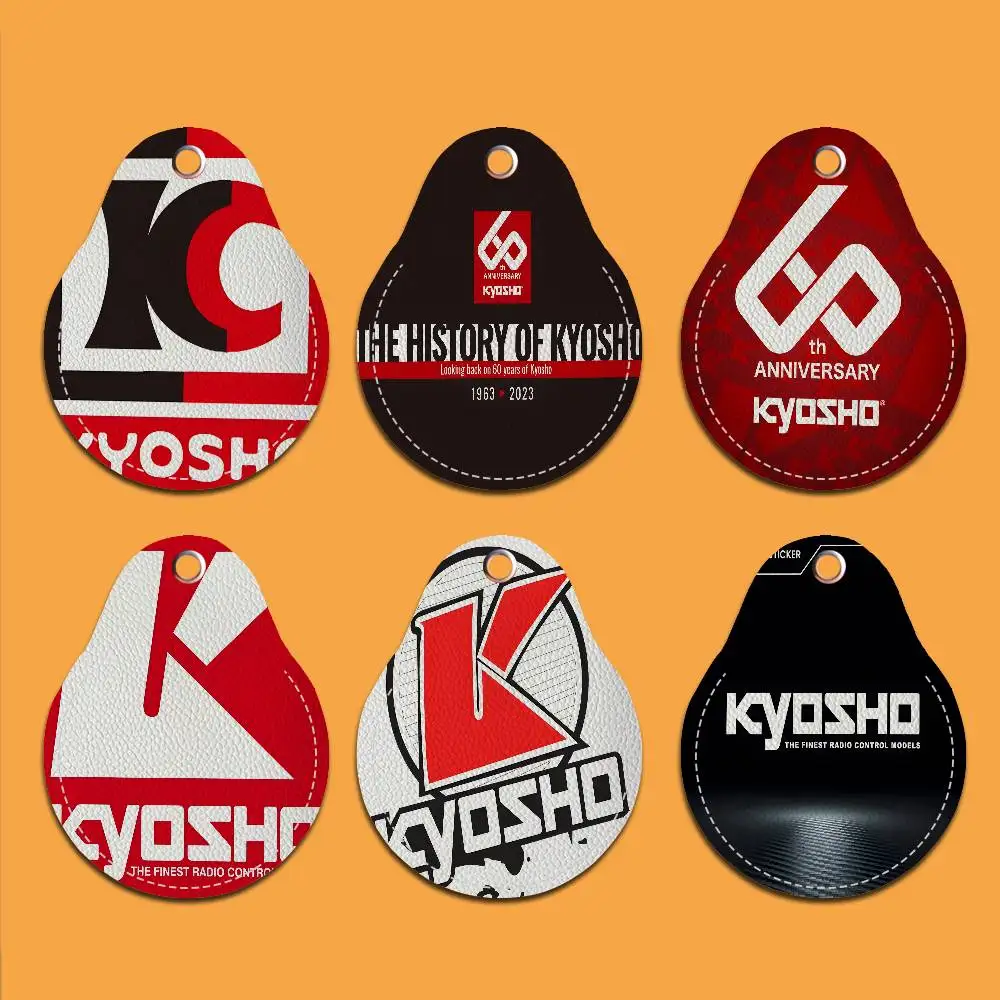 

K-Kyosho J-Japan RC Logo Keychain Access Card Bag Key Tag Ring Leather Card Holder Keychain Key Ring Door Lock Access Tags