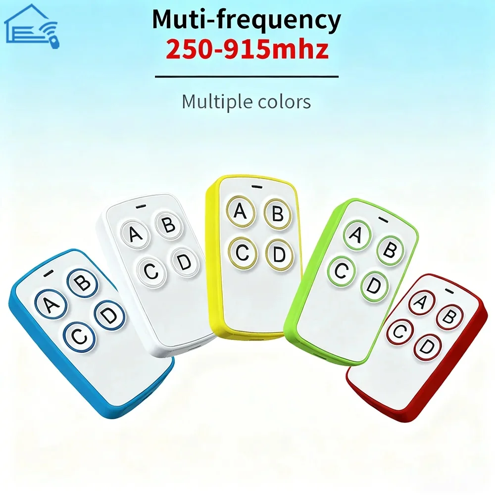

433MHz Auto Copy Remote Control Electric Garage Door Opener Remote Controller Duplicator Clone Cloning Code 4 Keys Transmitter