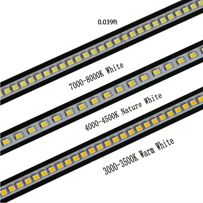 Alto Brilho LED Hard Strip Lights, SMD LED Tubo, Bar Luzes, 20cm, 30cm, 40cm, 50cm, AC 220V, 5PCs