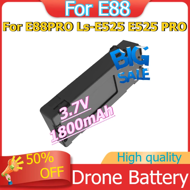 

For E88 E88PRO Ls-E525 E525 PRO Mini Uav Drone Battery Special Rc Part 1/2/3/5/10Pcs RC Drone Battery Accessory 3.7V 1800mAh