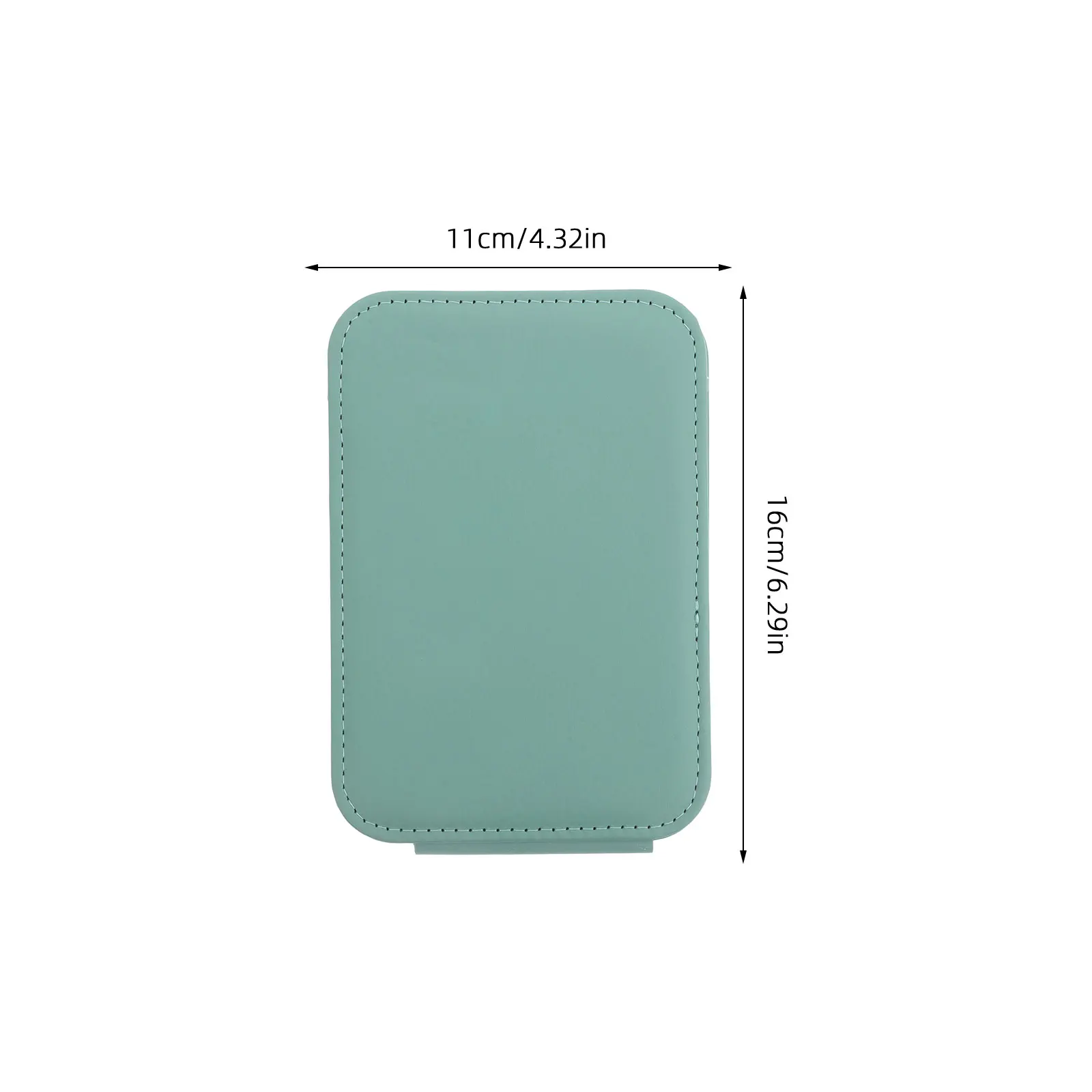 Portable Makeup Mirror Blue Green Folding Desktop Vanity Mirror Rectangular Compact Stand Ideal Travel Office Dorm Bathroom High