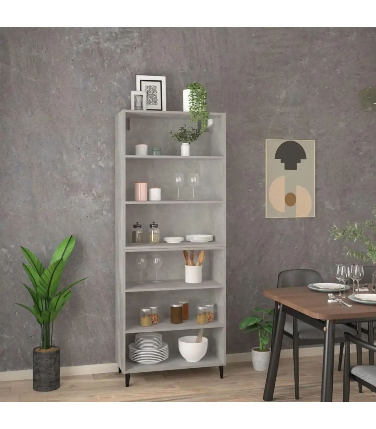 Sideboards high sideboard gray concrete plywood