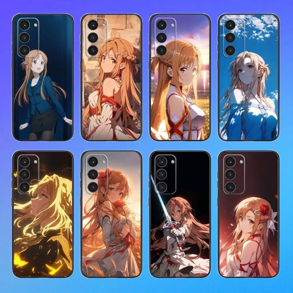 

Yuuki Anime A-Asuna Black Soft Phone Case For Samsung Galaxy A73,A72,A71,A53,A52