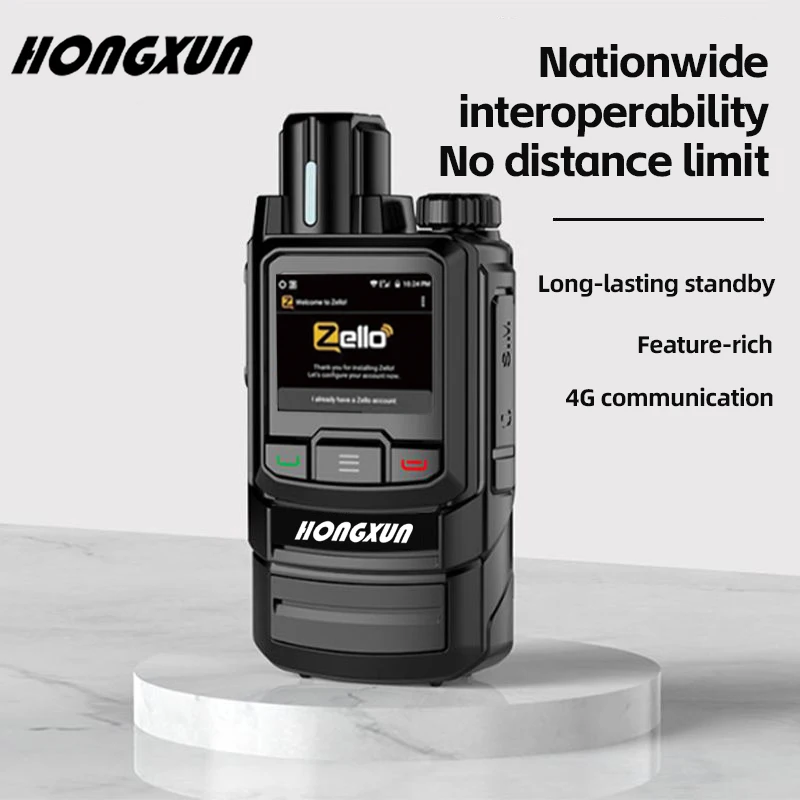 ZELLO Walkie Talkie HX-T67 4G POC 5000KM Bluetooth GPS SOS IPX68 LCD Screen Wireless Link Anti-Interference Android Hi-Fi Output