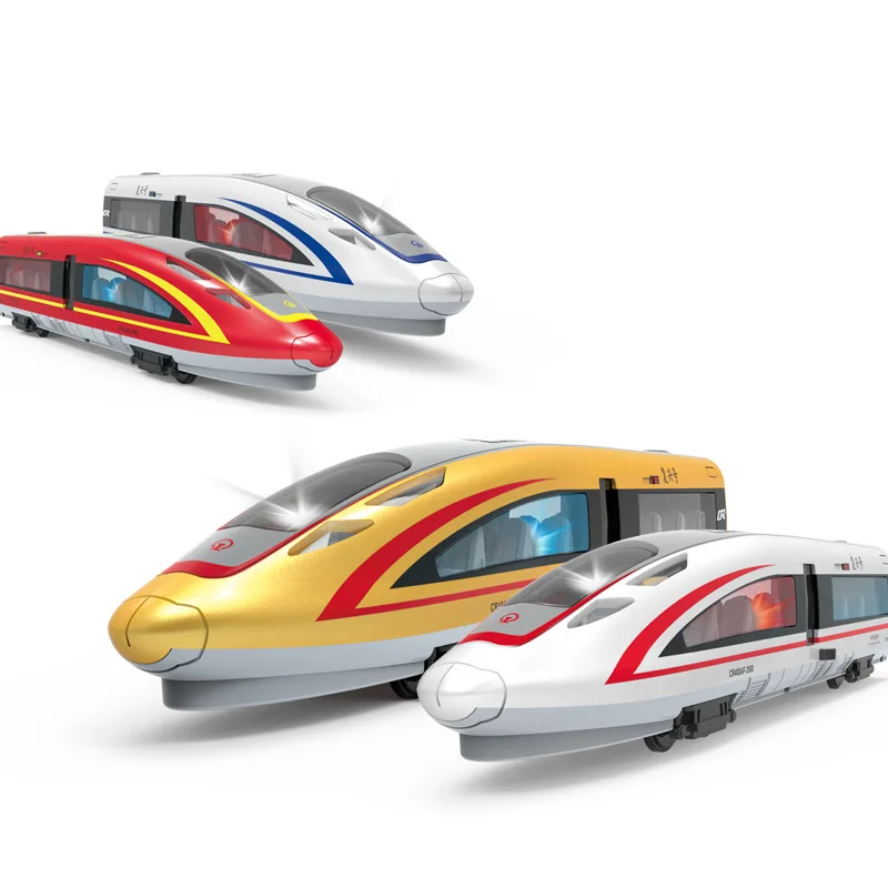 High Speed Railway Fuxing Toys Model Car  Alloy High-speed Train Model with Light Sound Toy for Child Birthday Gifts B217