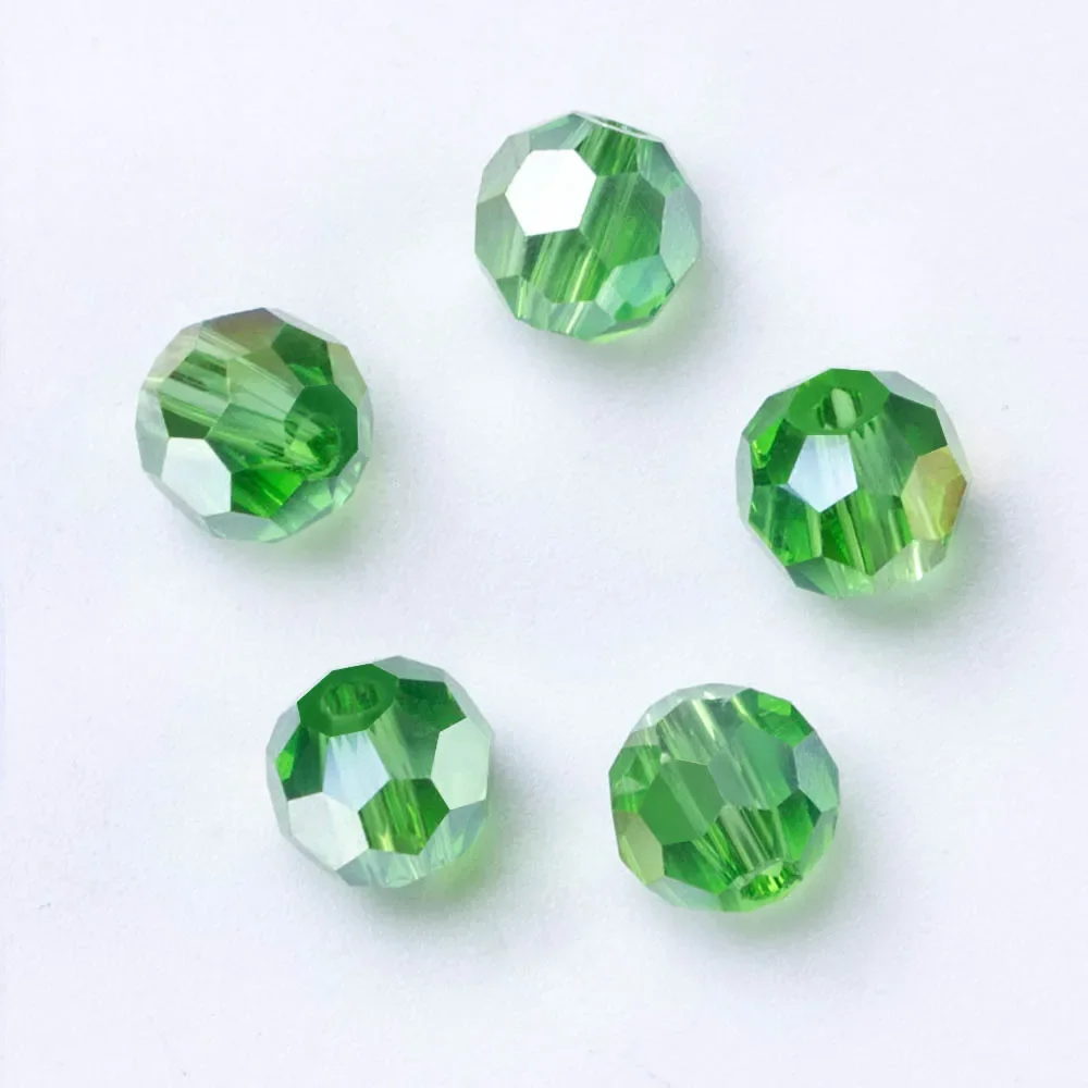 3 4 6 8mm Austrian Round Crystal Beads For Bracelet Jewelry Making DIY Needlework Accessories Rondelle Faceted Glass Seed Bead