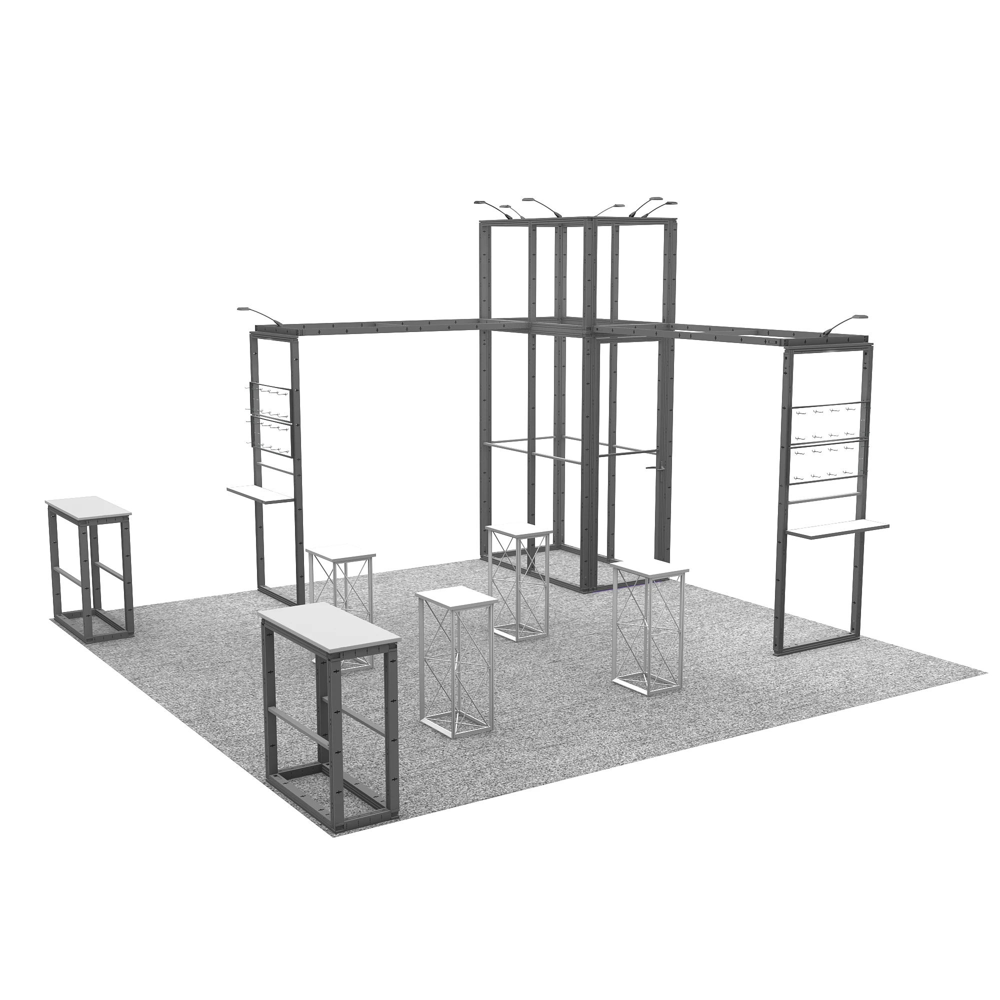 20x20 Popolare stand espositivo modulare 6x6 Tipo a ponte Espositore per stand per esposizioni commerciali Supporto per cabina fai-da-te