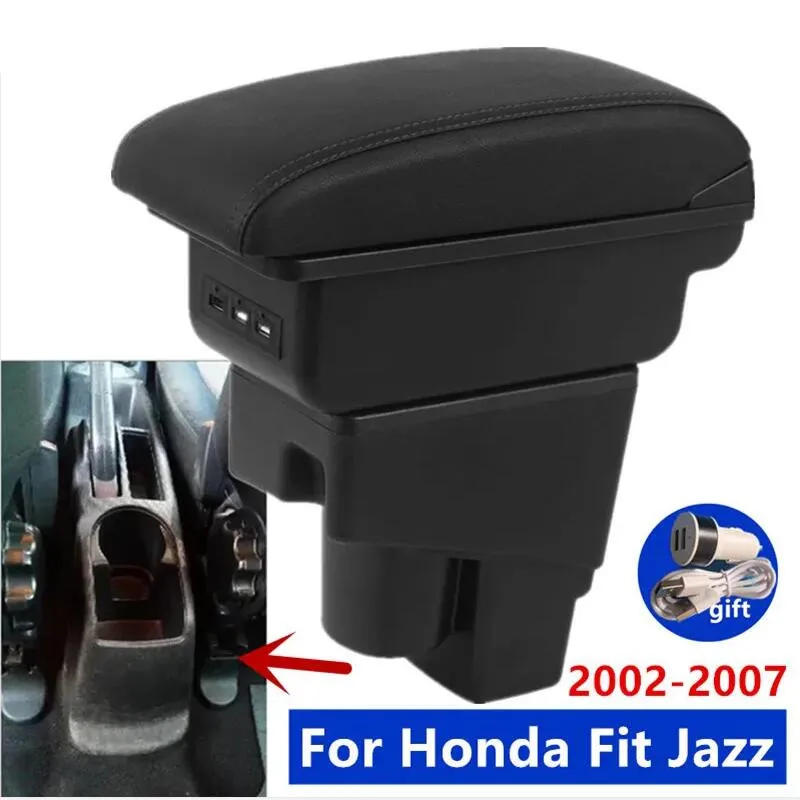 Für Honda Jazz Armlehnen box für Honda Fit Jazz 1 Auto Armlehne 2014-2018 Arm Aufbewahrung sbox Autozubehör 2002 2007