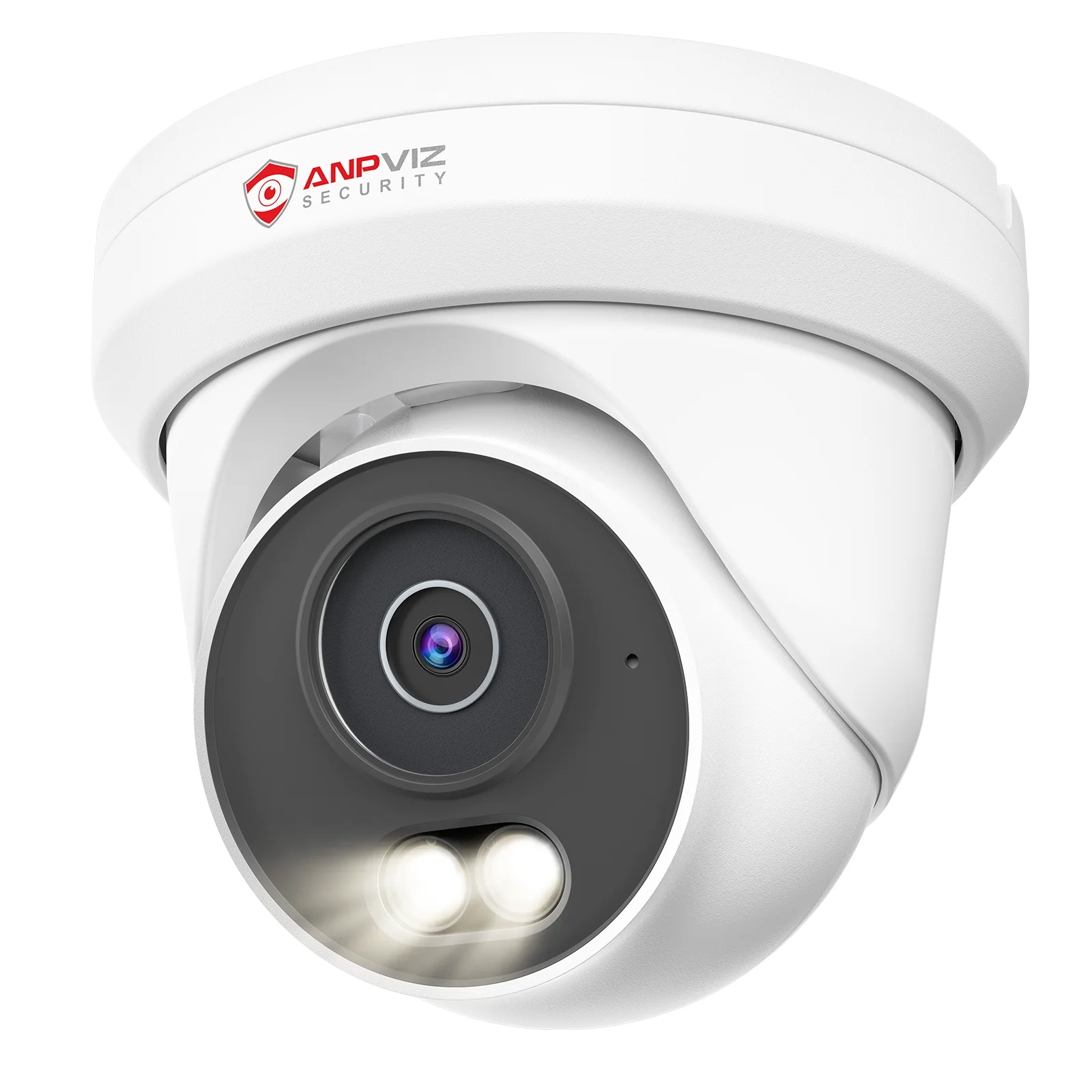 Anpviz 6MP PoE IP Camera Mini Turret IP Camera Outdoor Smart Dual Light AI Human Vehicle Detection H.265 IP66 Metal NDAA 2.8MM