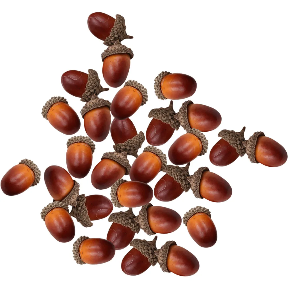 

Simulated Acorn Ornaments Faux Pine Cones Mini Christmas Decorative Acorns Artificial Fruit DIY Pendant Xmas Party
