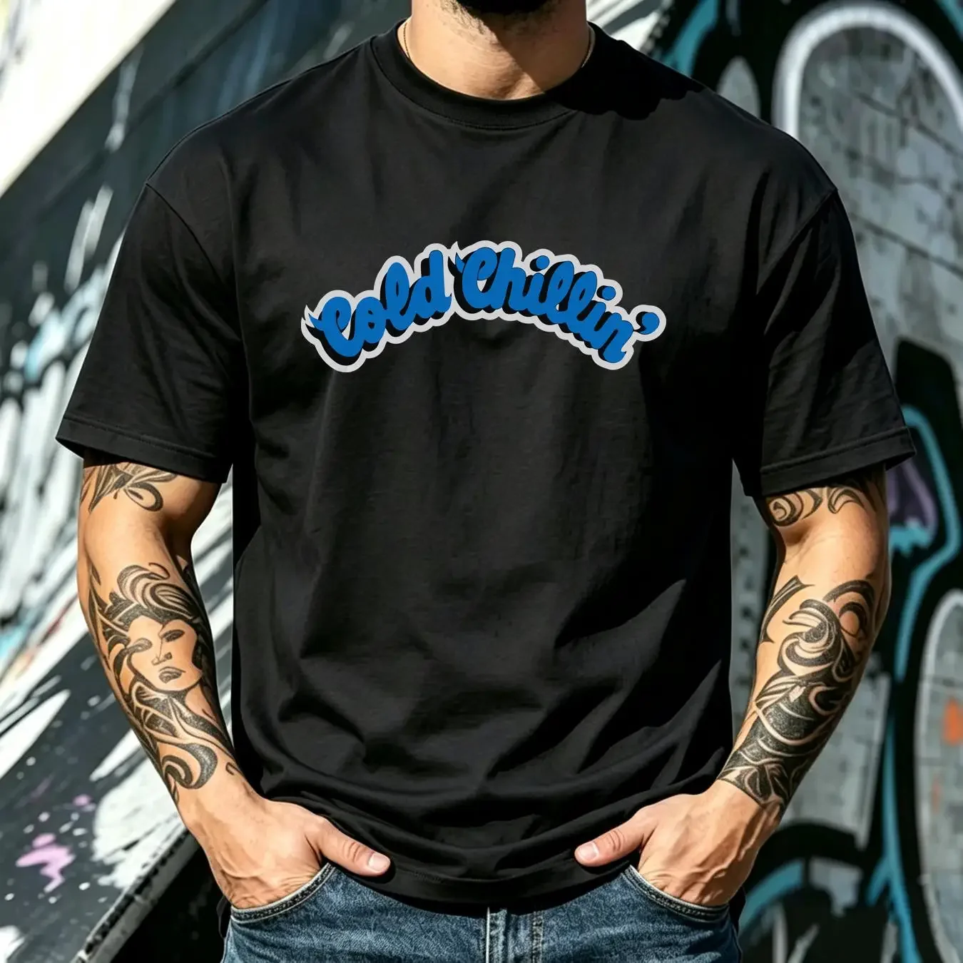 washed T Shirt Cold Chillin Records Promo Classic Hip Hop Juice Crew long or short sleeves vintage Washed fashion Stylish