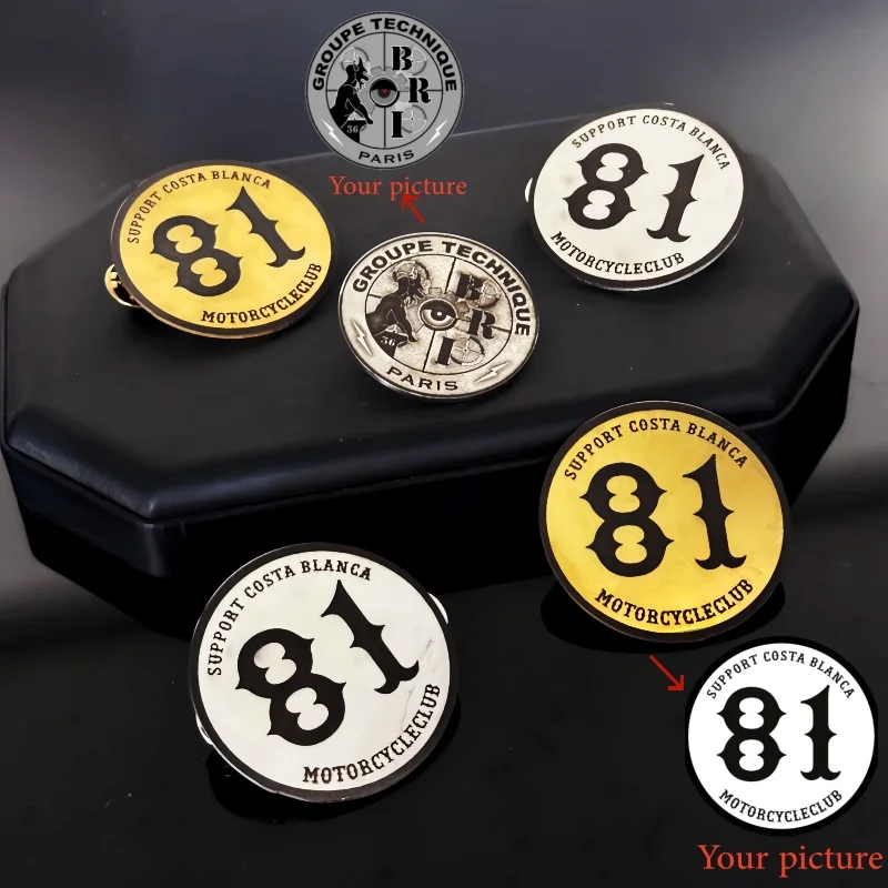 

Custom Carved Logo Brooch Unique Hand Drawn Graffiti Stainless Steel Personalized Image Logo Brooch Customization jewelry Gifts