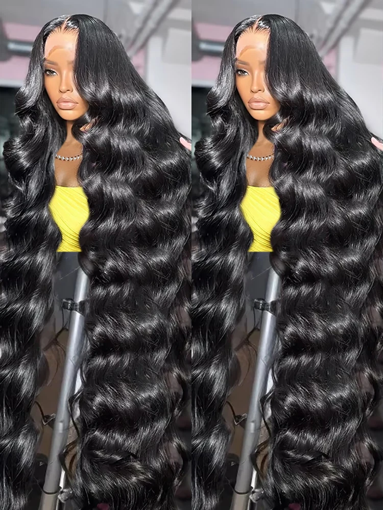 

13x4 Body Wave Lace Front Human Hair Wigs 220 Density Brazilian Water Wave 13x6 Hd Transparent Lace Frontal Wigs For black Women
