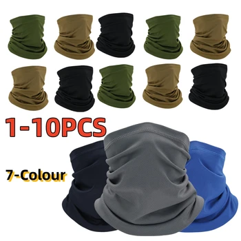 夏のスポーツバンダナバフ UV 日焼け止めキャンプハイキングスカーフ帽子目出し帽男性女性ネックウォーマーチューブスカーフ