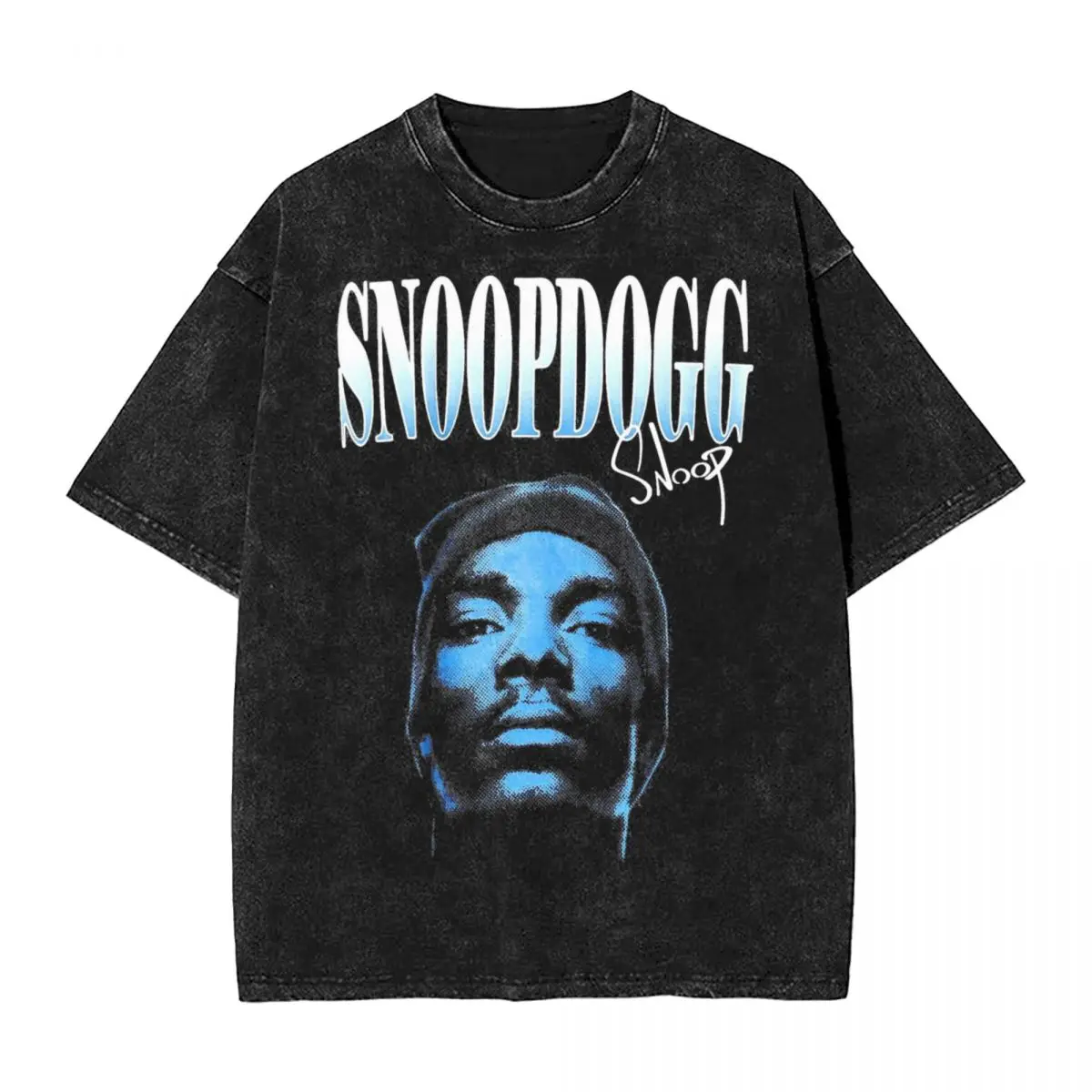 Snoop Dogg-camisetas de rapero Old Skool para hombres y mujeres, ropa de calle lavada de Hip Hop, Tops de verano, novedad