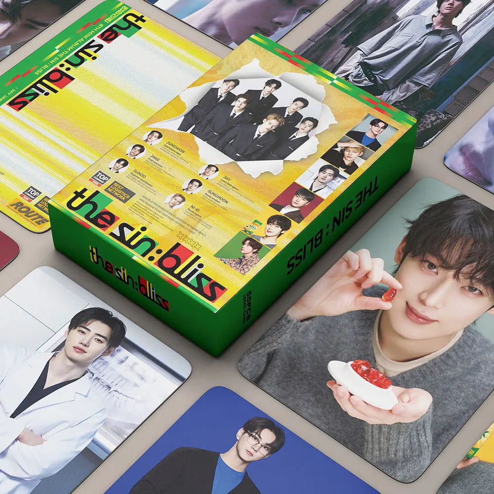 55Pcs The 8TH MINI ALBUM The Sin Bliss Lomo Cards Photocards HD Fans Collection Cards Decorative Stickers Present Gifts