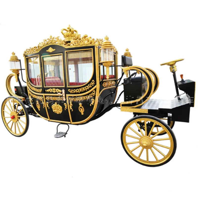 Luxury Horse Carriage Carts Royal Electric Vehicle New Style Wedding Horse Drawn Carriage Trailer For Sale