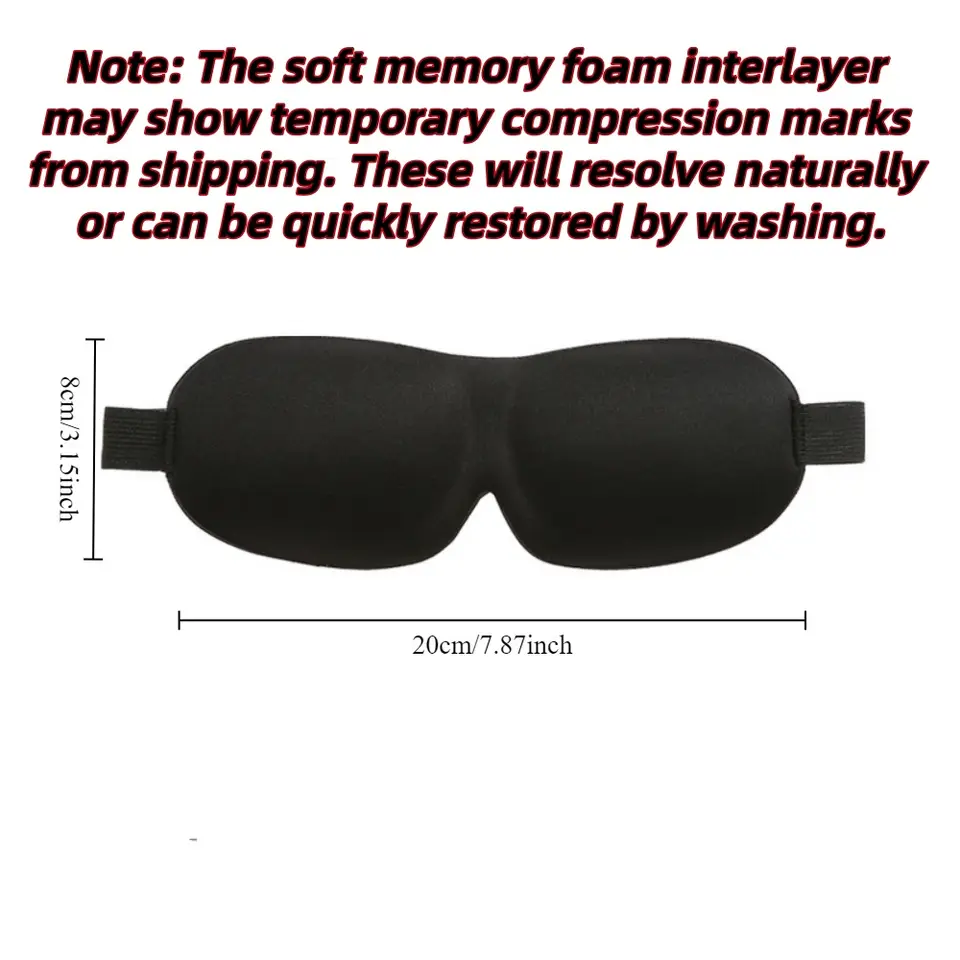 3D Sleep Mask Blindfold Sleeping Aid Soft Memory Foam Eye mask for Sleeping Travel Blockout Light Slaapmasker Eye Cover - 3