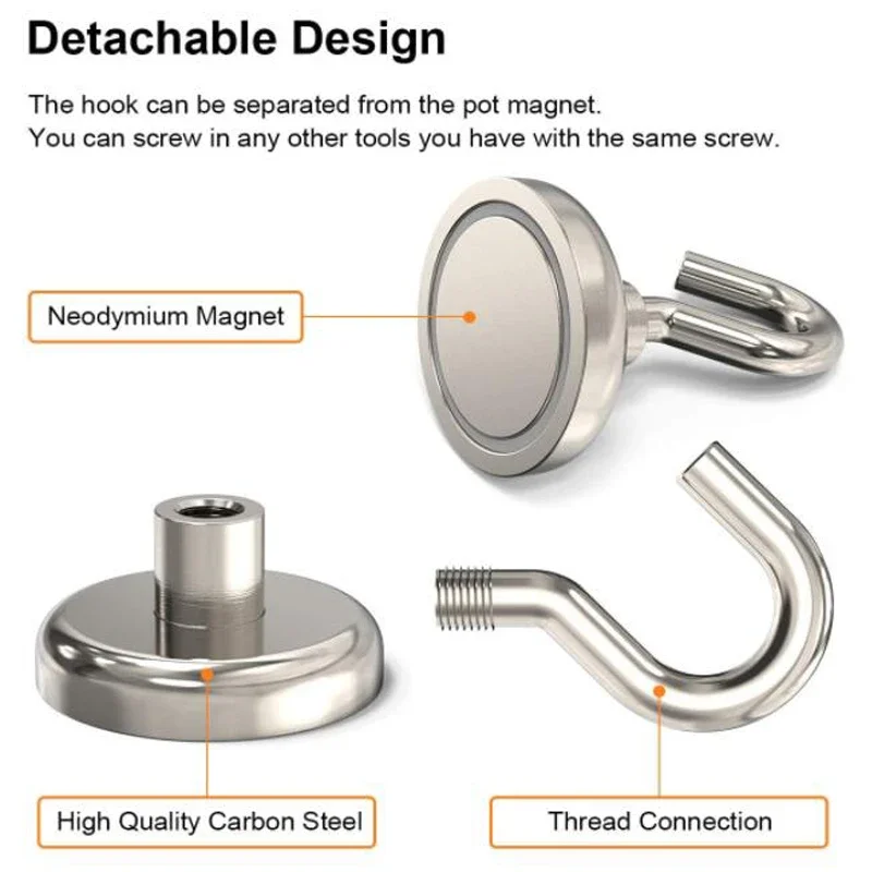 Haczyk z magnesem mocny hak magnetyczny Ndfeb bezśladowy haczyk na przyssawki magnetyczny bez uderzenia magnes trwały haczyk z magnesem metalowy haczyk hak gruba ściana