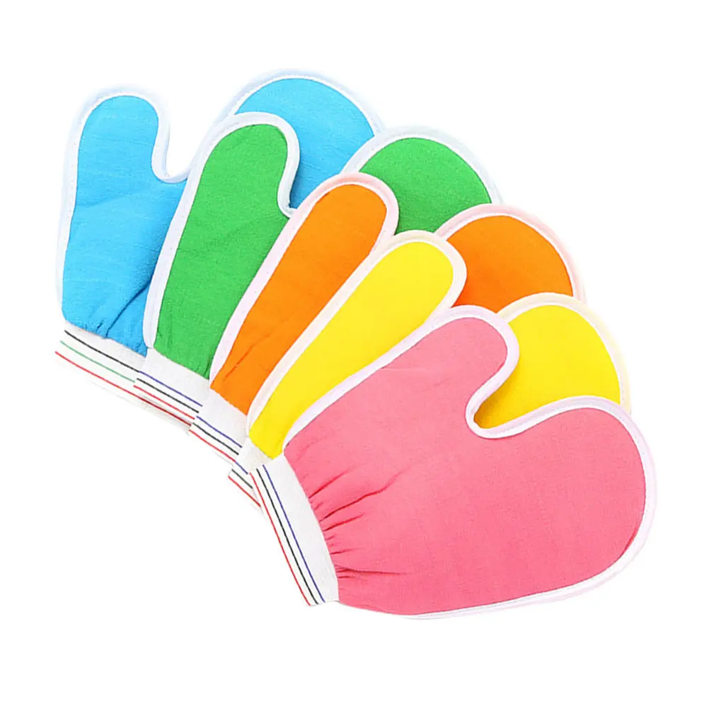 5Pcs Scrubbing Gloves Exfoliating Bath Mitts for Full Body Exfoliation Gentle Yet Effective Deep Clean Rich Foam Generation