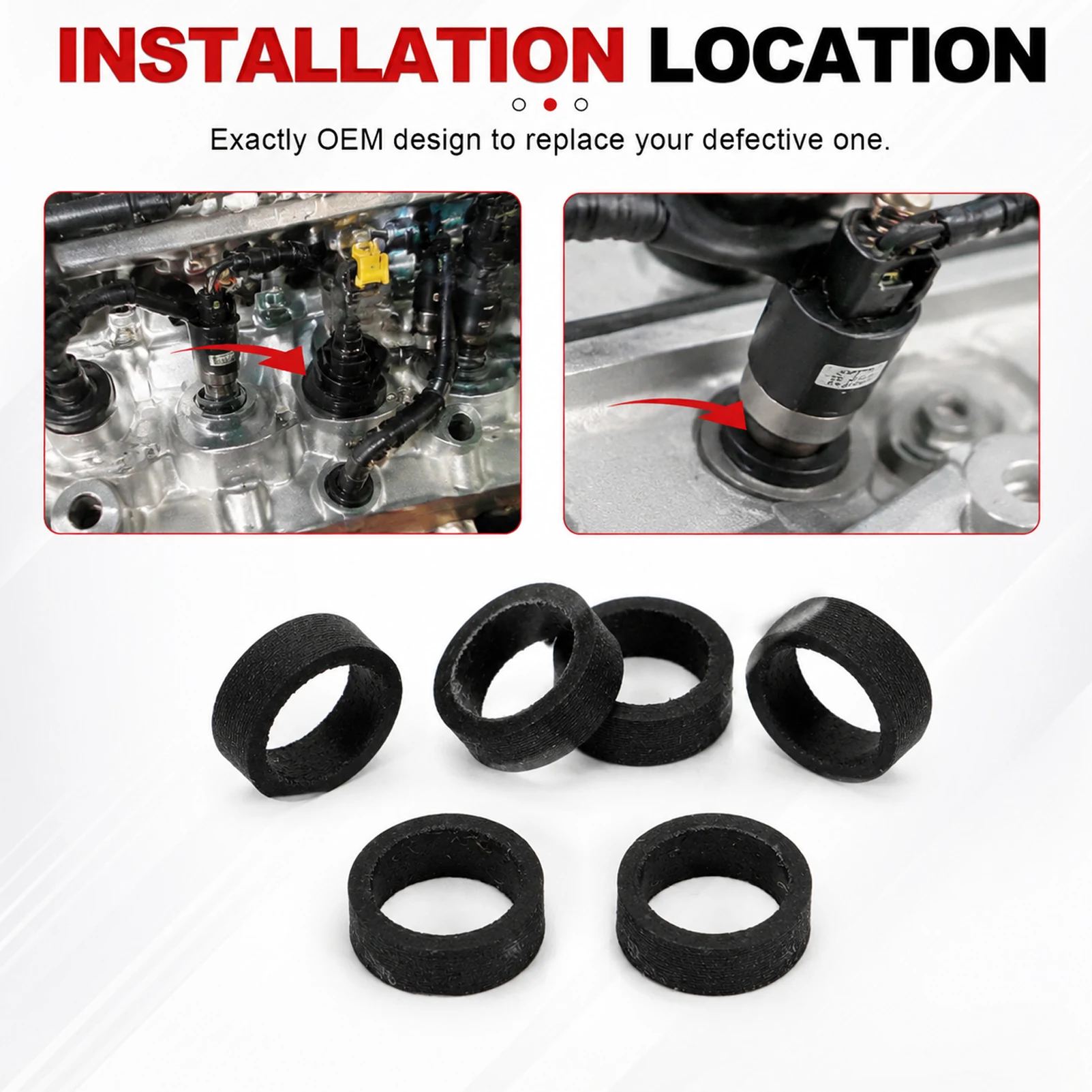 Analyste de réparation de joint torique d'injecteur de carburant, haute qualité, BMW E60N, EÉgalement N, E63N, E64N, E70, E70N, nouveau, 6 pièces, 13537584315