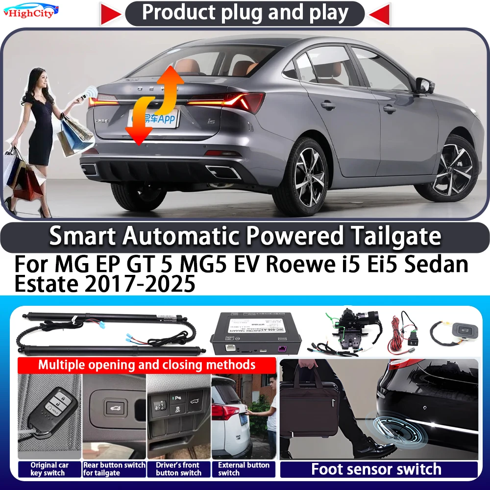 For MG EP GT 5 MG5 EV Roewe i5 Ei5 Sedan Estate 2017-2025 Smart Automatic Powered Tailgate Key Close Kit Electric Power Tailgate
