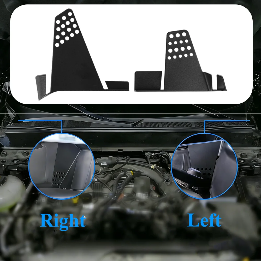 2Pcs Hood Water Barrier Drain Grille Front Trunk Water Channel Debris Filter Anti Clogging Grid For Ford Maverick 2022 -2026
