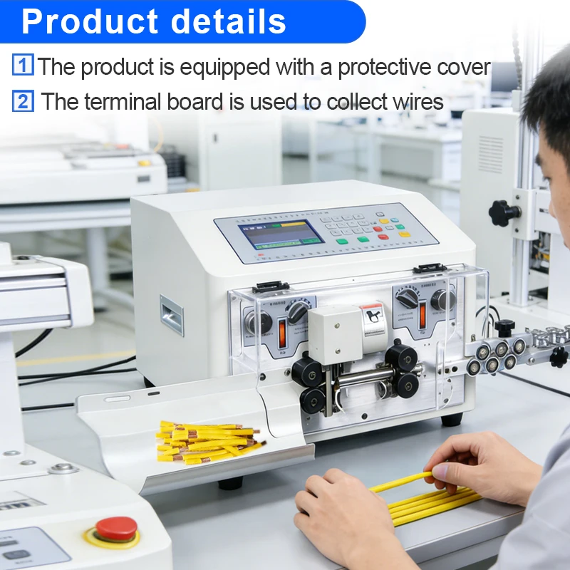 SWT508-C/N 0.1-25mm2 Automatic Wire Stripping Machine for PVC Glass Wire Cable Peeling Stripping Cutting Cable Cutter Stripper