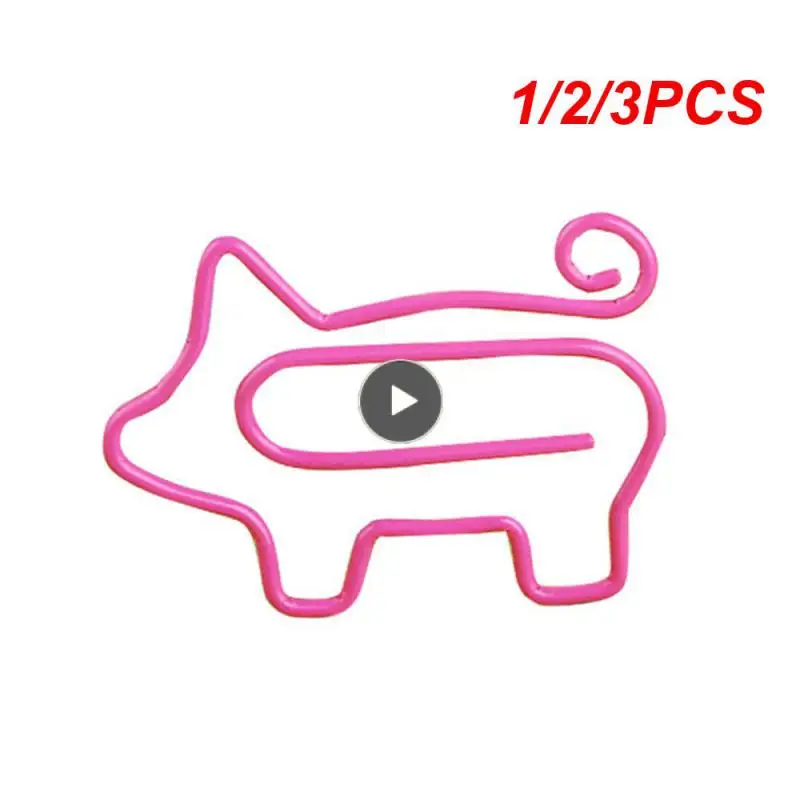 1/2/3PCS Cartoon Pig Curled Tail For Easy Page Finding Adorable Design Tail Bookmark Eye-catching Innovative Pig Bookmark