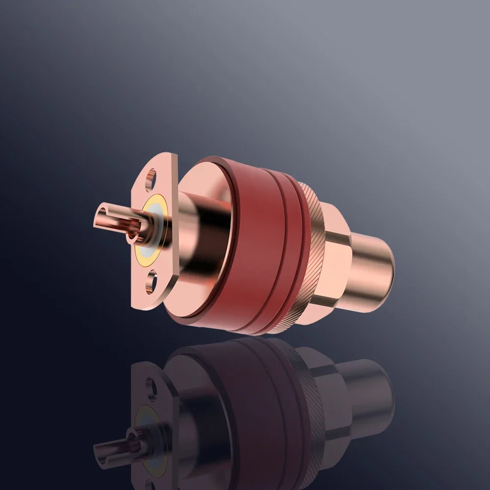 คุณภาพสูง Viborg RC101 ทองแดงบริสุทธิ์ซ็อกเก็ต RCA บัดกรีซ็อกเก็ตหญิง RCA Hifi