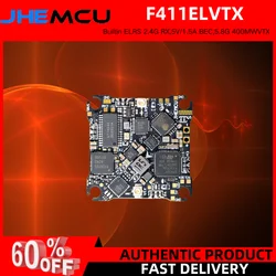 JHEMCU F411ELVTX F411 Flight Controller 12A 4in1 ESC 5.8G 400mW VTX ELRS 2.4G RX AIO 25.5X25.5mm 1-2S for FPV Drones