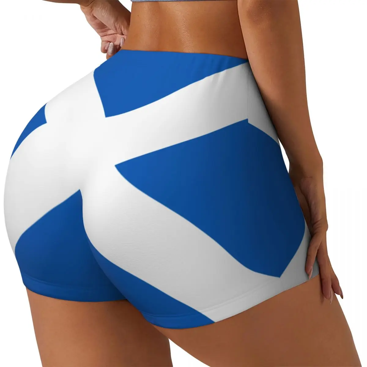 

Womens Clothes Gym Push Up Short Elasticity Scrunch Butt Running Shorts Scotland Flag Sports Shorts