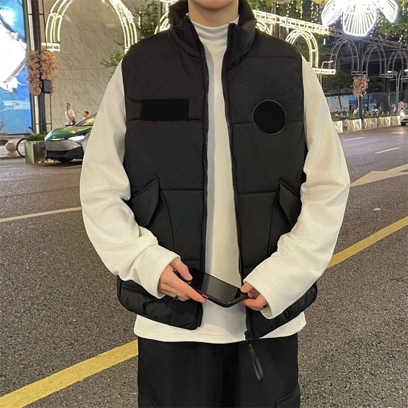 

Men's Trendy Loose Fit Autumn Winter Workwear Vest Cool Ins Style Large Size Casual Cold Resistant Warm Waistcoat