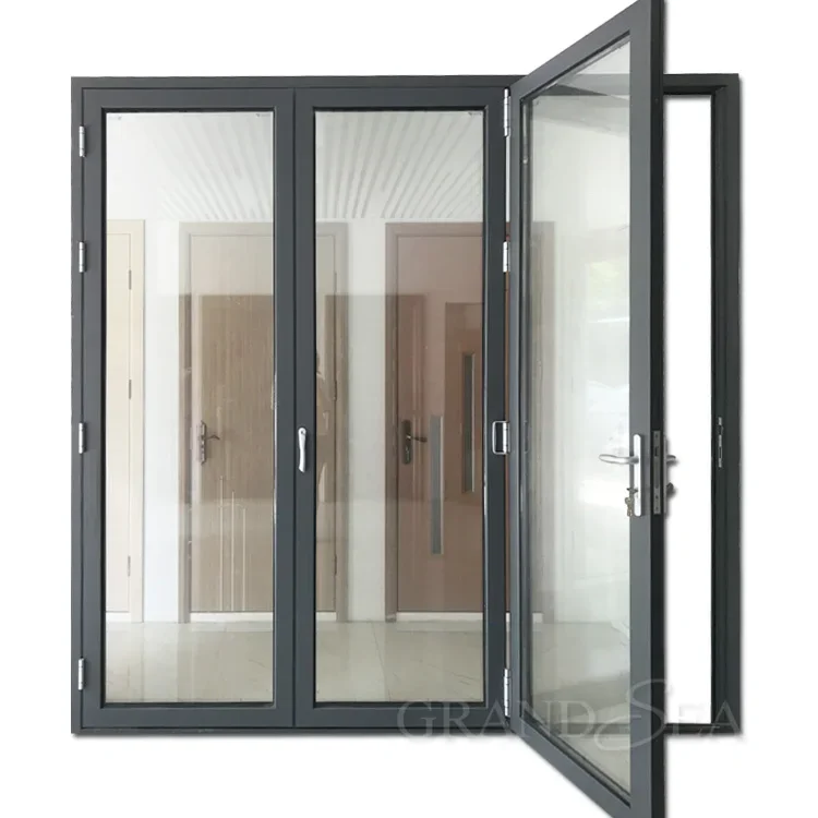 European CE thermal break exterior double glazing Low E glass aluminum bi folding doors price