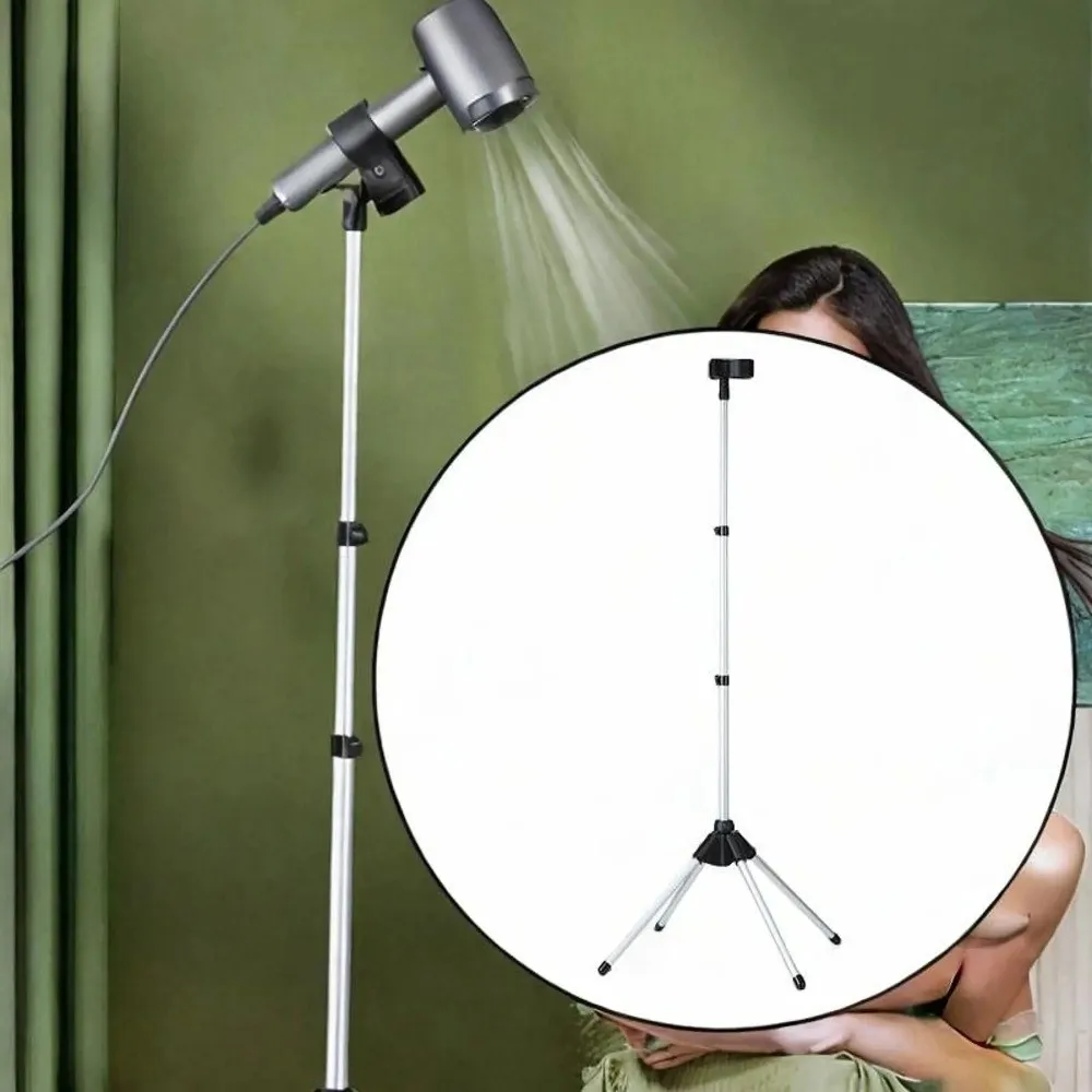 

Foldable Adjustable Height Hair Dryer Stand Storage Rack Standing Hair Dryer Rack Holder Hair Dryer Storage Rack Household