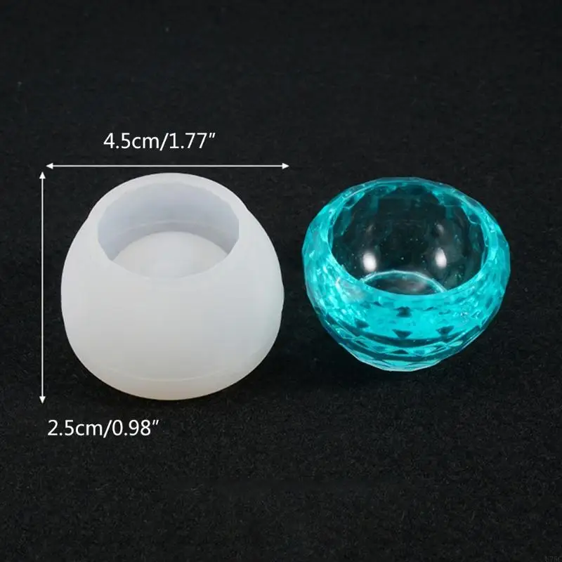 U75C Handgemaakte Ronde Bowl Zhexagon Cup Derees Resin Schimmel Fruit Tel Bord Gietschimmel Sieraden Doos Gietschimmel Diy Mold