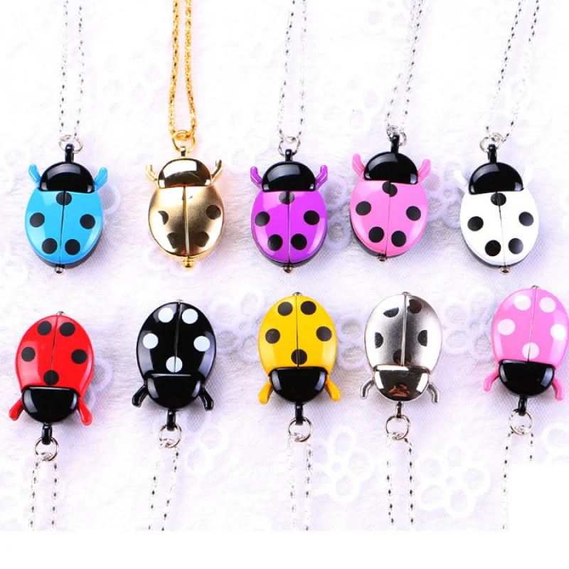 สร้อยคอเด็กนาฬิกา LADYBIRD สร้อยคอนาฬิกาการ์ตูนนาฬิกาพกนาฬิกาพกนาฬิกาเด็กแฟชั่นนาฬิกานักเรียน