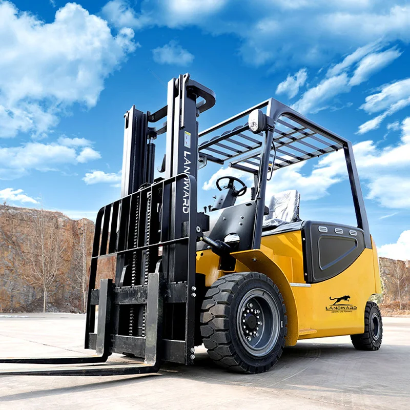 Four-Wheel Hydraulic Lift Forklift Ride-On Electric Forklift 3 Ton Heavy-Duty Handling Loading And Unloading Forklift Customized