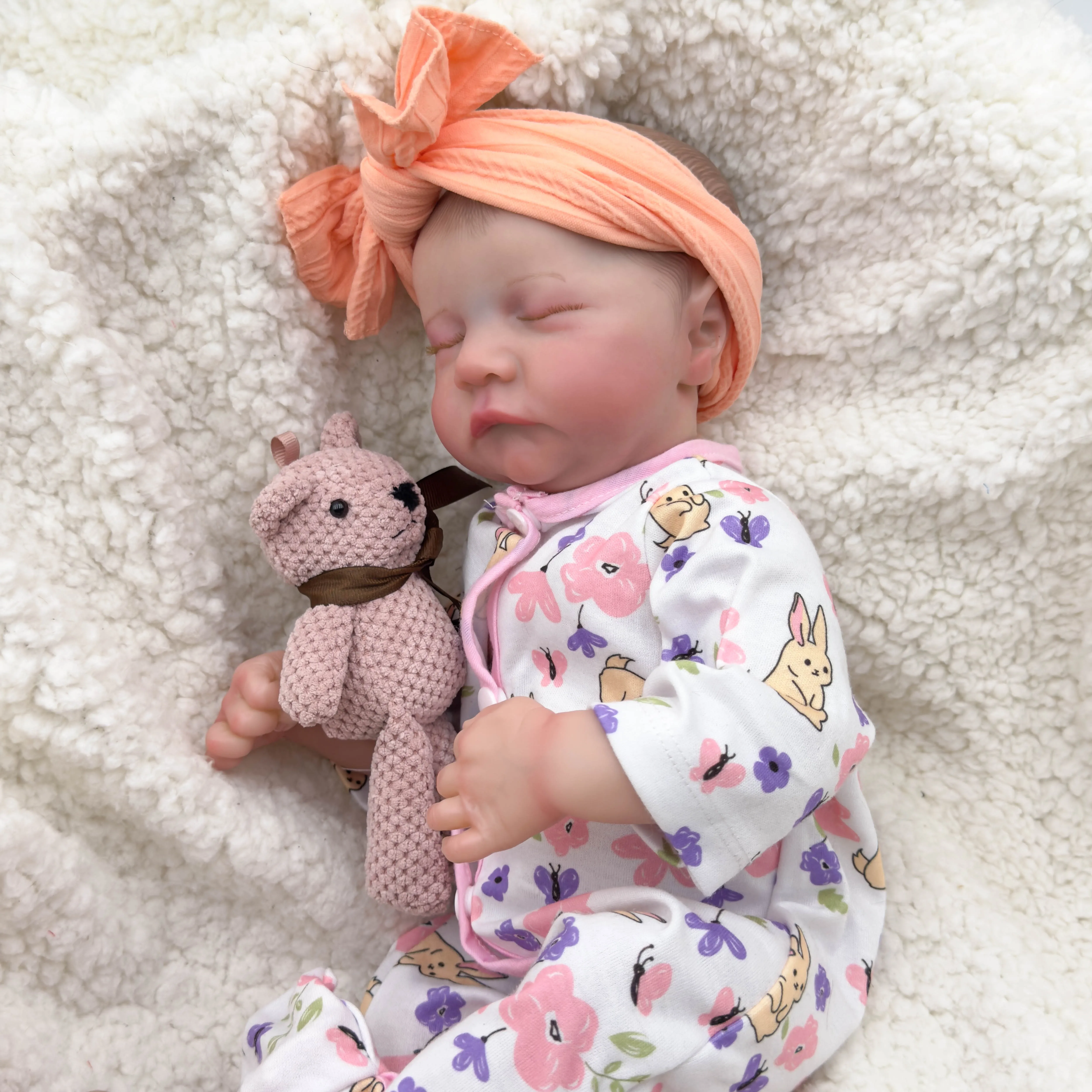 NPK 18 inch Levi Full Body pasgeboren babypop herboren slapende flexibele 3D huidskleur met zichtbare aderen handgeschilderde haarpop