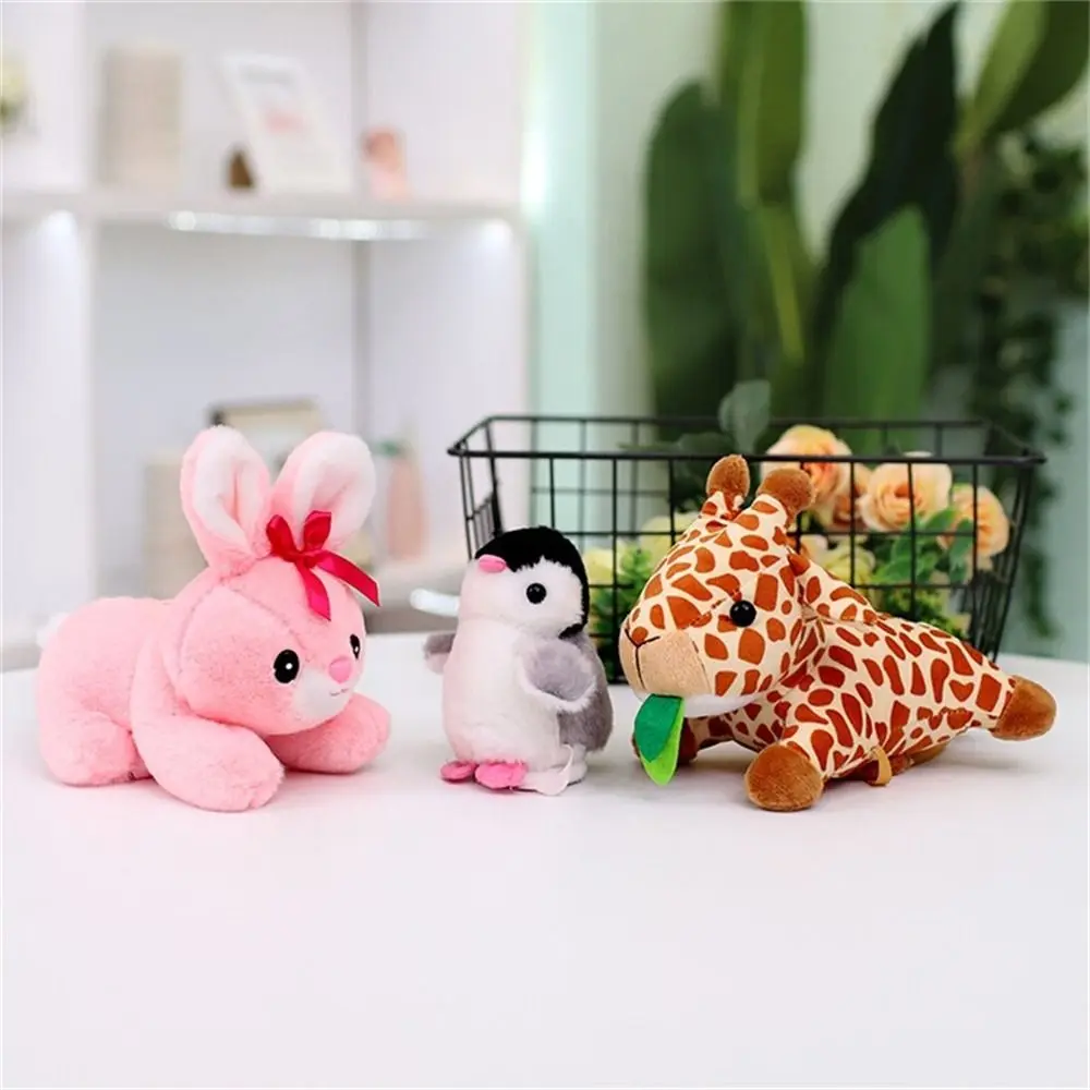 Stuffed Animals Magnetic Shoulder Plush Panda Tiger Clip on Shoulder Plush Doll Raccoon Decorative Animal Plush Toy Kids Gift